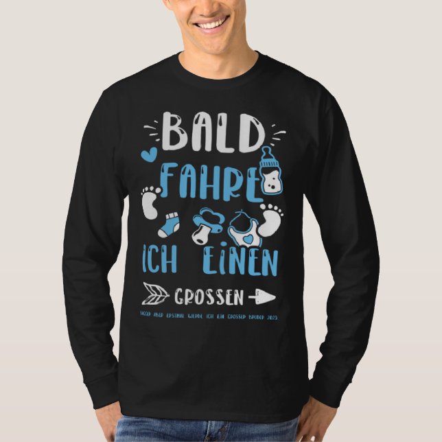 T-shirt Brother Bald Fahre Ich Einen Großen Bagger Aber  B (Devant)