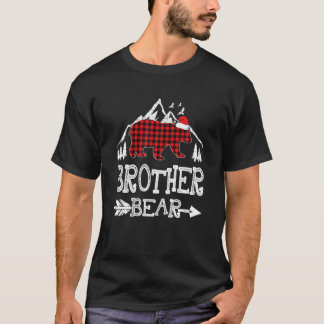 T-shirt Brother Bear Christmas Pajama Red Plaid Buffalo Fa