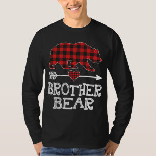T-shirt Brother Bear Christmas Pajama Red Plaid Buffalo Fa