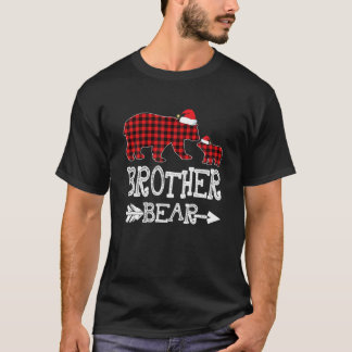 T-shirt Brother Bear Christmas Pajama Red Plaid Buffalo Fa