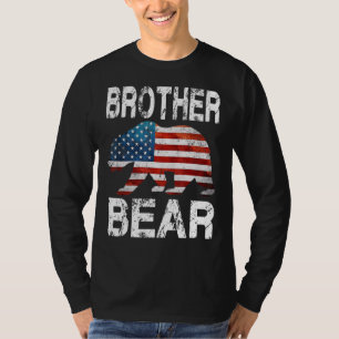 T-shirt Brother Bear Patriotique Drapeau Correspondant Fam