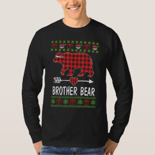 T-shirt Brother Bear Père Noël Red Plaid Family Pajamas Po