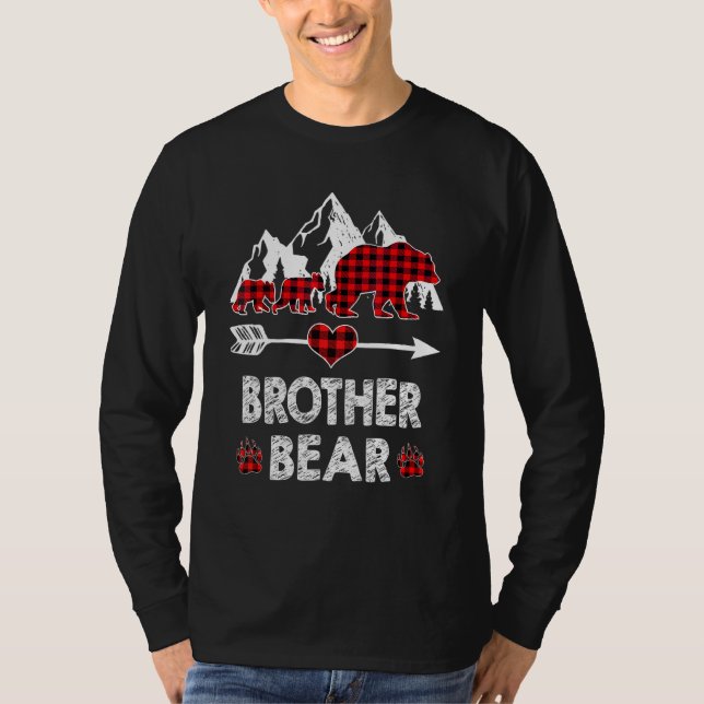 T-shirt Brother Bear Red Buffalo Plaid Brother Bear Pajam (Devant)