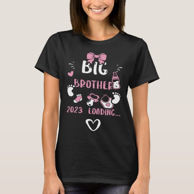 T-shirt Brother Big Brother 2023 Chargement de la petite f (Devant)