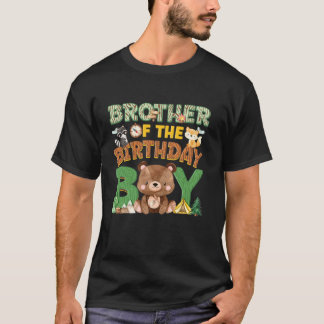 T-shirt Brother Birthday Boy One Happy Camper 1st First Fa