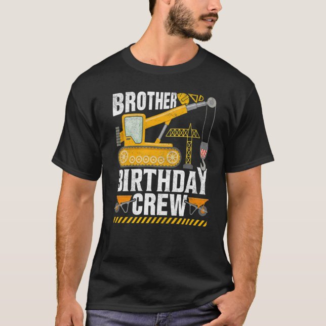 T-shirt Brother Birthday Crew (Devant)