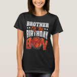 T-shirt Brother Bysketbyll Birthday Boy Family Byller B-da<br><div class="desc">Brother Bysketbyll Anniversaire Garçon Famille Byller B-day Party</div>