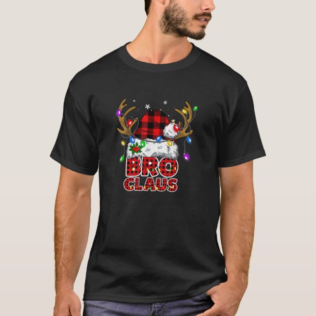T-shirt Brother Claus Famille Correspondant Noël Père Noël (Devant)