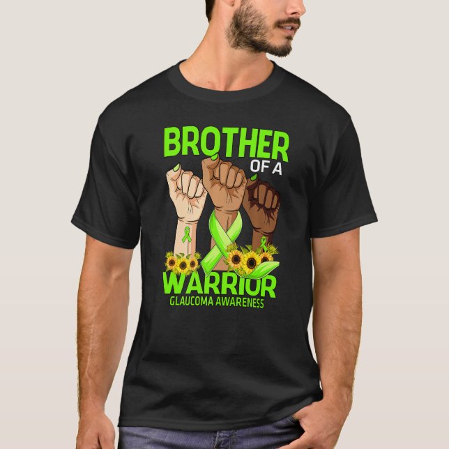 T-shirt Brother D'Un Guerrier Glaucoma Sensibilisation Sun (Devant)