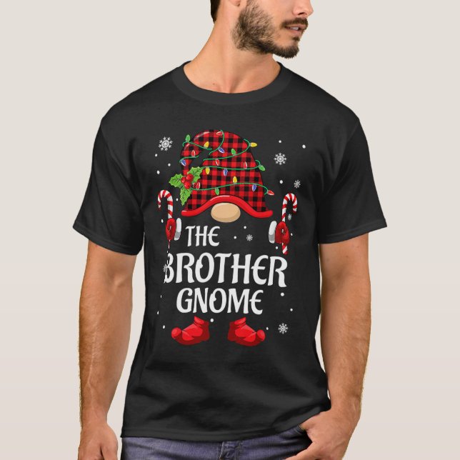 T-shirt Brother Gnome Matching Christmas Pjs For Family  (Devant)