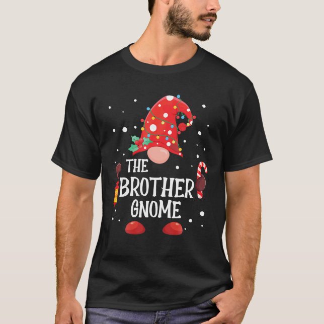 T-shirt Brother Gnome Matching Family Christmas Gnome (Devant)