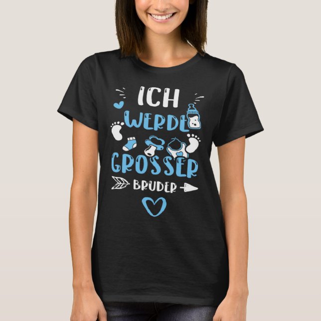 T-shirt Brother Ich werde grosser Bruder  Baby Boy Sayings (Devant)