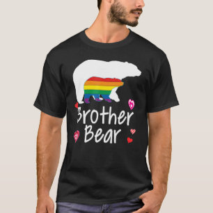 T-shirt Brother Lgbt Bear Gay Lesbian Pride Rainbow Floral