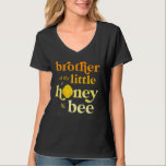 T-shirt Brother Little Honey Bee Birthday Gender Reveal Ba<br><div class="desc">Brother Little Honey Bee Anniversaire Baby shower de révélation de genre</div>