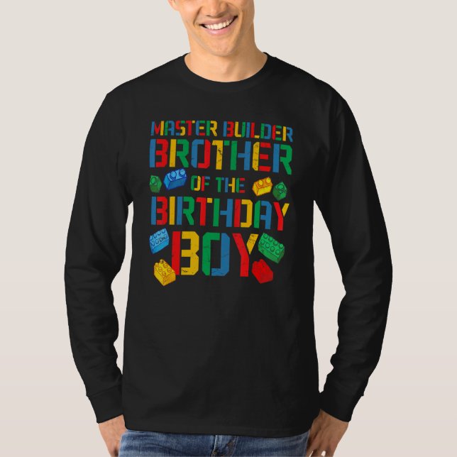 T-shirt Brother Master Builder Blocs de briques Blocs Fami (Devant)