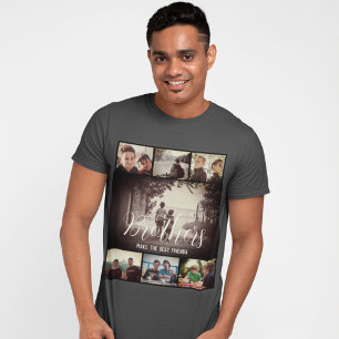 T-shirt Brother moderne Meilleurs amis Dark Photo Collage