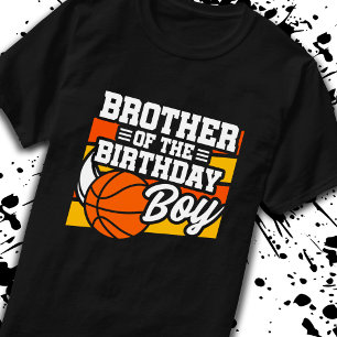 T-shirt Brother of Birthday Boy Boys Basketball Anniversai