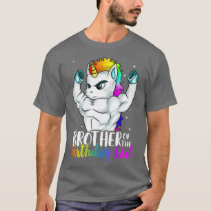 T-shirt Brother of Birthday Girl Unicorn Boys Son Grandkid