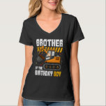 T-shirt Brother of the Birthday Boy Construction Party Exc<br><div class="desc">Frère de l'Anniversaire Boy Construction Party Excavateur</div>