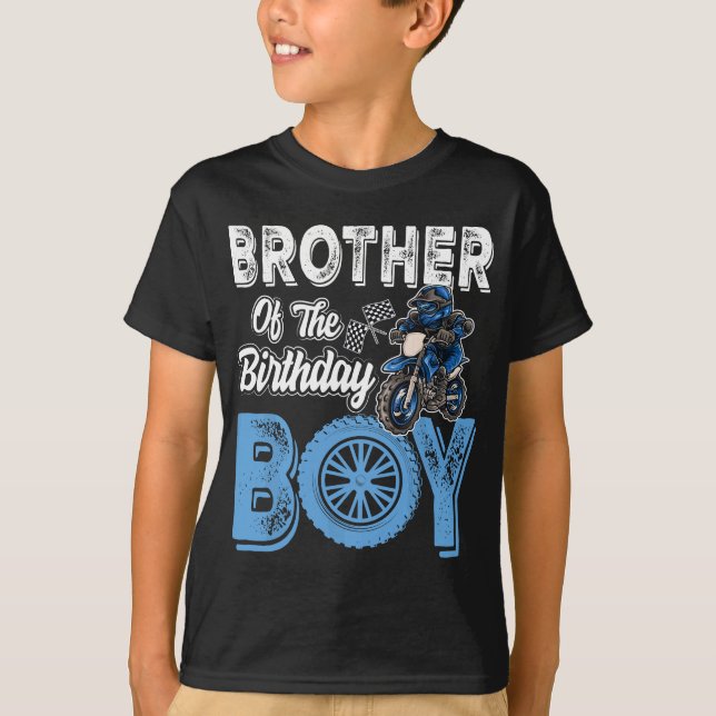 T-shirt Brother of the Birthday Boy Dirt Bike B-day motocr (Devant)