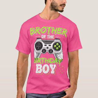 T-shirt Brother of the Birthday Boy Matching Video Jeu Bi
