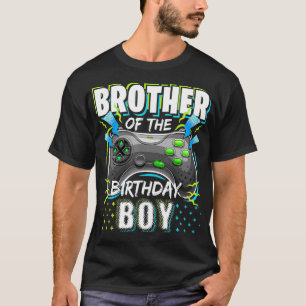 T-shirt Brother of the Birthday Boy Matching Video Jeu Bi