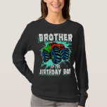 T-shirt Brother of the Birthday Boy Monster Truck Birthday<br><div class="desc">Frère de l'anniversaire Boy Monster Camion fête d'anniversaire</div>