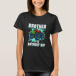 T-shirt Brother of the Birthday Boy Monster Truck Birthday<br><div class="desc">Frère de l'anniversaire Boy Monster Camion fête d'anniversaire</div>