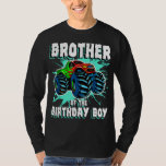 T-shirt Brother of the Birthday Boy Monster Truck Birthday<br><div class="desc">Frère de l'anniversaire Boy Monster Camion fête d'anniversaire</div>