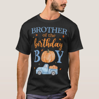 T-shirt Brother Of The Birthday Boy Pumpkin Truck 1St Bday