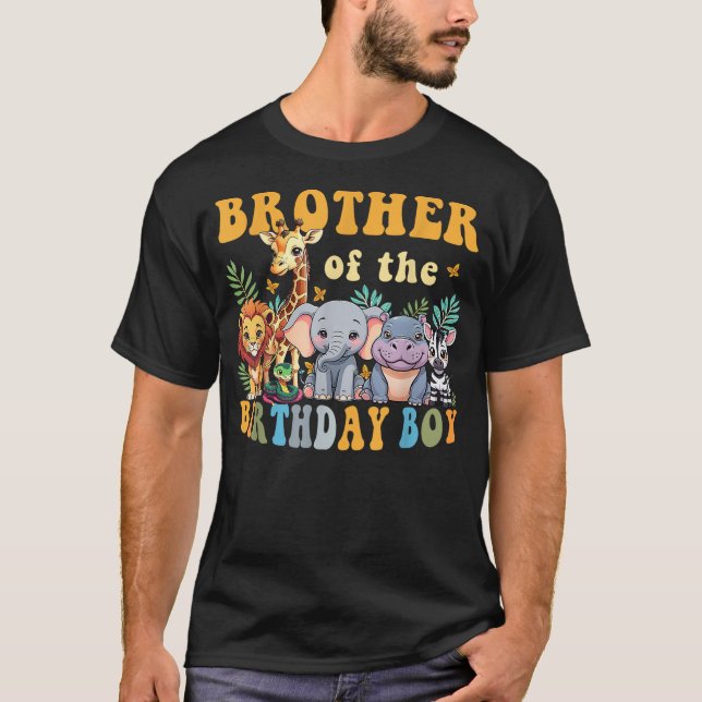 T-shirt Brother of the Birthday Boy Safari Jungle Animal M (Devant)