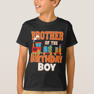 T-shirt Brother Of The Birthday Boy Train Lover B-day Part