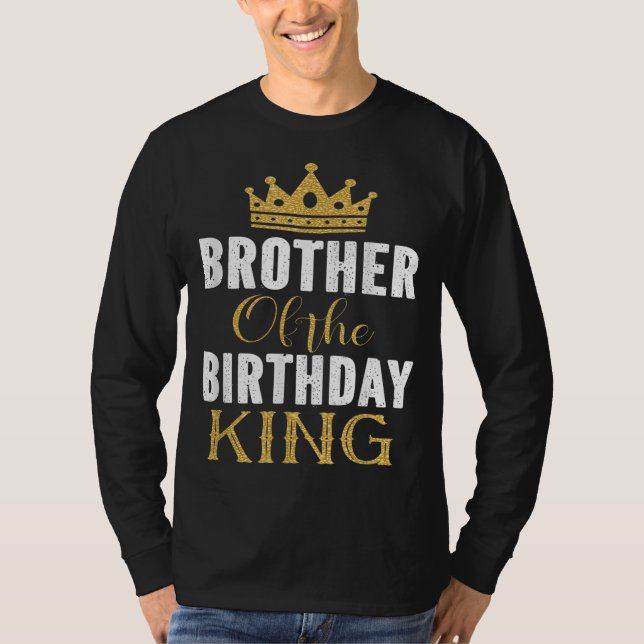 T-shirt Brother Of The Birthday King Boys Anniversaire Par (Devant)