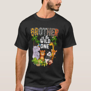 T-shirt Brother Of The Wild One Birthday Safari Jungle Zoo