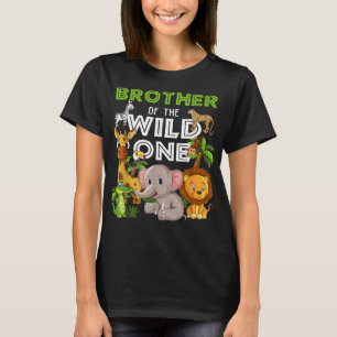 T-shirt Brother of the Wild One Zoo Birthday Safari Jungle