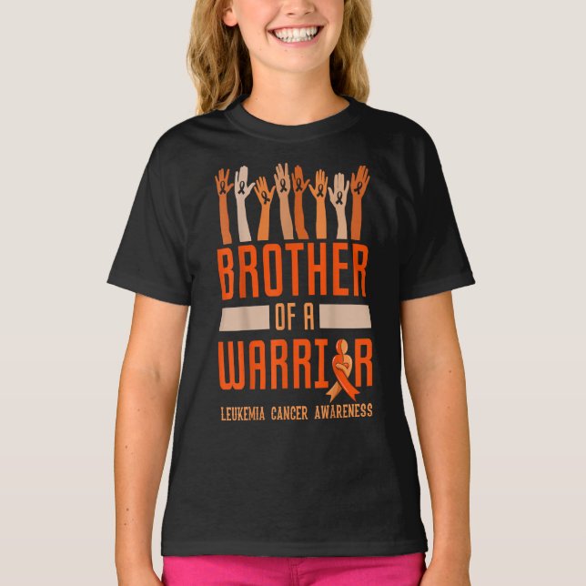 T-shirt Brother Of Warrior Leukemia Awareness Ribbon Gift (Devant)