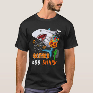 T-shirt Brother Shark Boo Halloween Shark Boo Ghost Candie