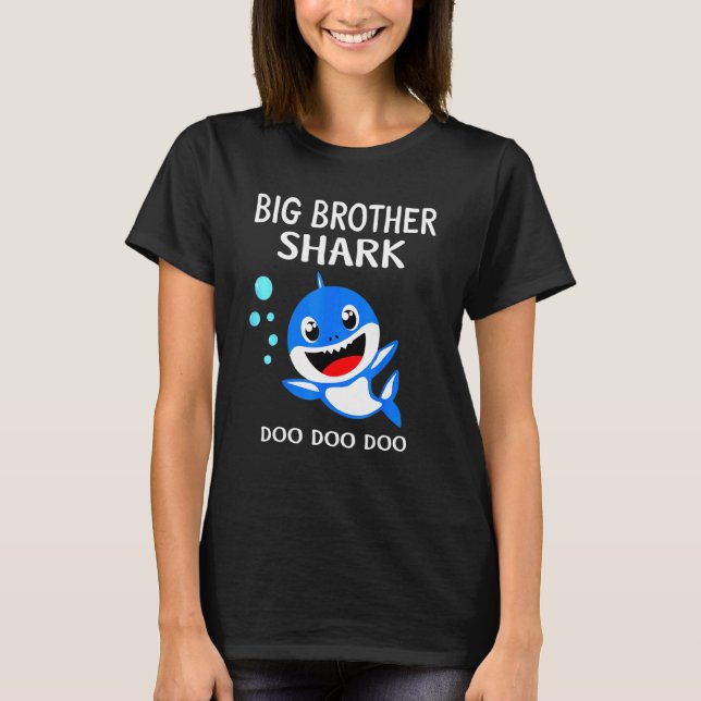 T-shirt Brother Shark Halloween Christmas Boys Hommes Fami (Devant)