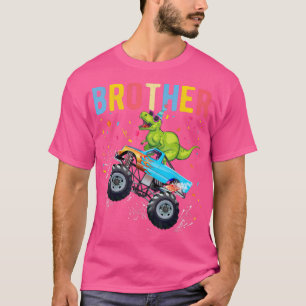 T-shirt Brother TRex Dinosaur Monster truck Anniversaire F