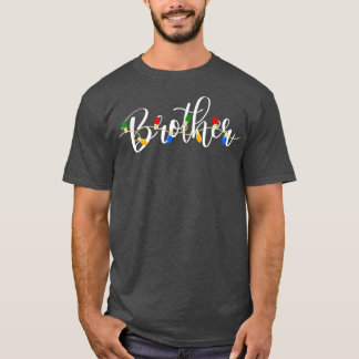 T-shirt Brother Xmas Famille Lumière Correspondant Groupe 