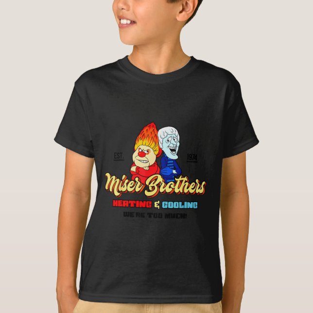 T-shirt Brothers Heating &amp; Cooling Christmas  (Devant)