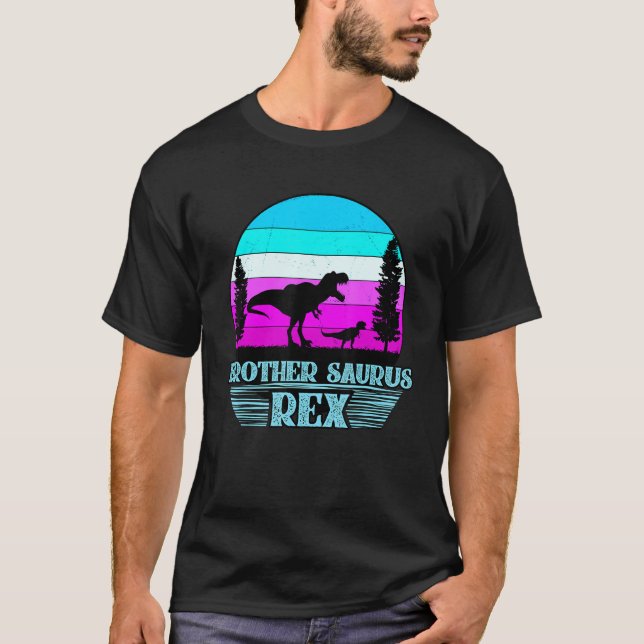 T-shirt Brothersaurus Brother Saurus Rex Pour Grand Et Pet (Devant)