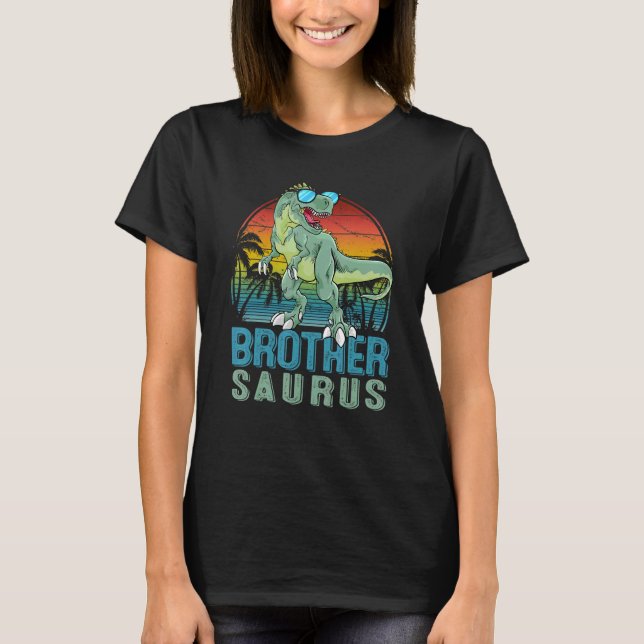 T-shirt Brothersaurus Rex Dinosaur Frère Saurus Famille (Devant)