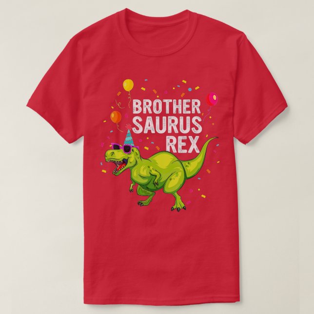 T-shirt Brothersaurus T Rex Dinosaur Famille Frère Matchi (Design devant)