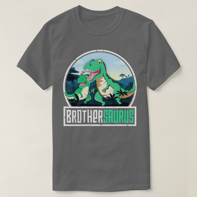 T-shirt Brothersaurus T-Rex Dinosaur Saurus Frère Matchi (Design devant)