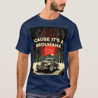 T-shirt brouhaha bois foncé et canne chaude
