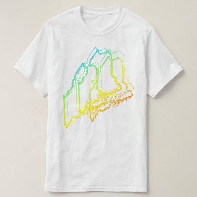 T-shirt brouillage de refroidissement maine (Design devant)