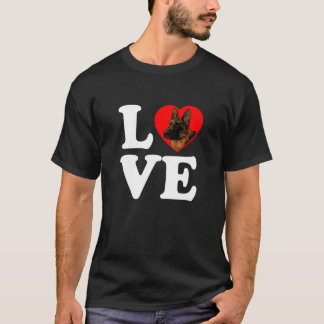 T-shirt Brouillard de Berger Allemand Amour de coeur GSA