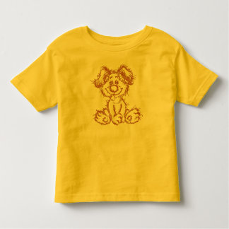 T-shirt brouillé de chiot pour des enfants en bas
