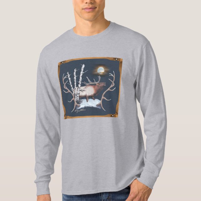 T-shirt Brouillonnement Bull Elk (Devant)